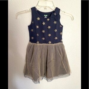 PLOVE navy & gold patriotic stars tutu dress size 3/4